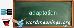 WordMeaning blackboard for adaptation